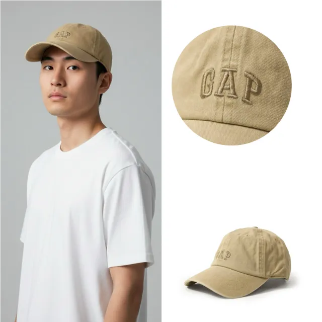 【GAP】水洗刷舊 GAP 鴨舌帽 刺繡logo 老帽 男女皆可 帽子 純棉 配件 @1737BX4