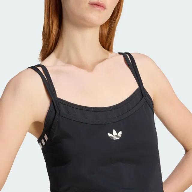 【adidas 愛迪達】運動 休閒 背心 女上衣 LAYERED TANK(KW4524)