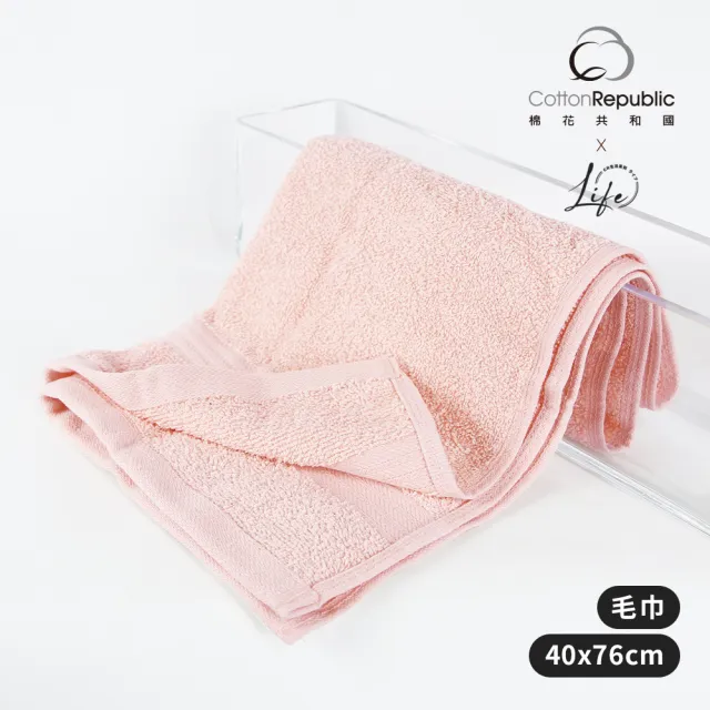 【棉花共和國】10件組 LIFE 輕織柔順純棉毛巾40*76CM(高品質精梳棉、OEKO-TEX無毒認證、柔軟吸水、不易掉毛