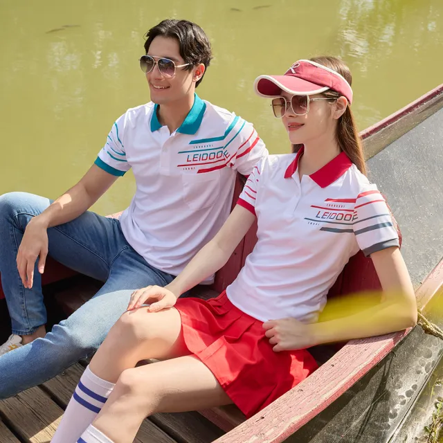 【LEIDOOE】運動休閒細針雙面排汗女短POLO衫(96285)