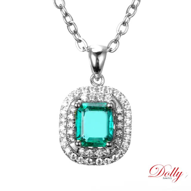 【DOLLY】天然 哥倫比亞祖母綠鑽石項鍊 高級訂製珠寶 奢華質感 浪漫送禮