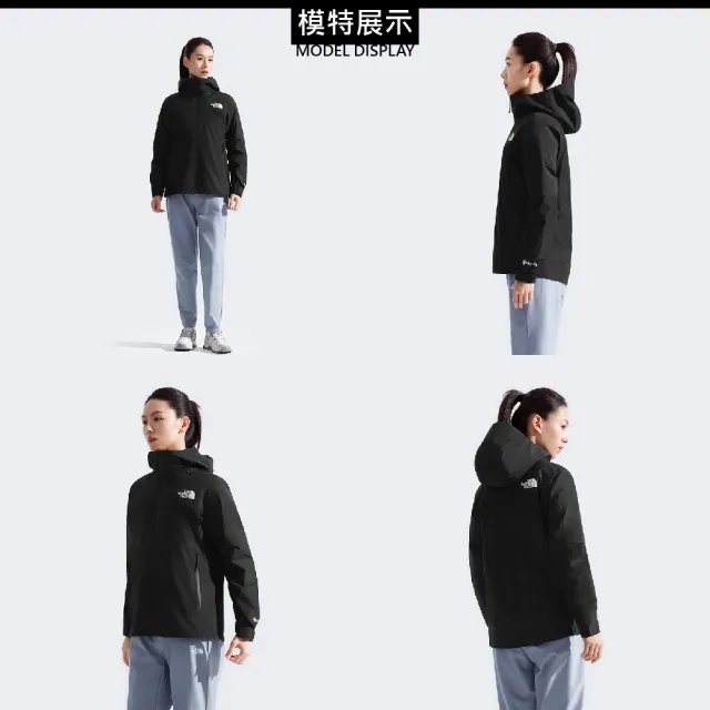 【The North Face】女 Gore-Tex 兩件式保暖連帽羽絨外套AP《黑》8EWR/防水透氣連帽外套/防風外套