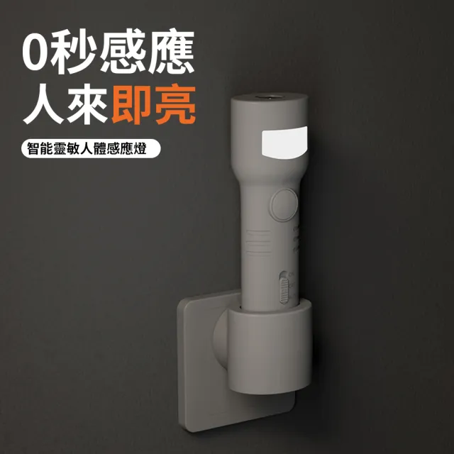 【UMIS】二合一感應小夜燈 充電款人體感應小夜燈 手電筒 + 氛圍燈雙模式 人來即亮 38SE 禮物