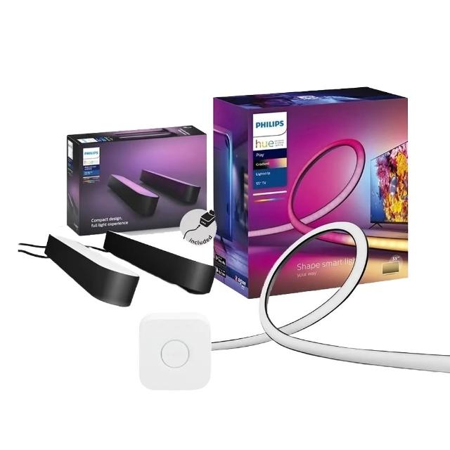 【PHILIPS 飛利浦照明】Hue 智慧照明 Hue Play漸變全彩情境 電視娛樂組(PH021/PH012/PH010 家庭劇院首選)