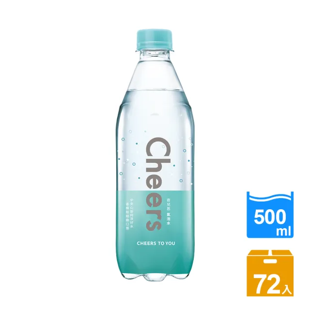 【泰山】Cheers原味氣泡水500mlx3箱共72入(官方直營)