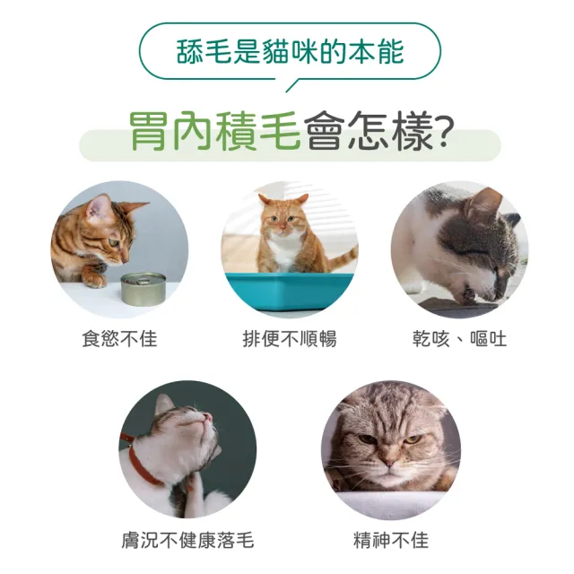 【PROUDPET 嬌寵醫生】極精萃｜激排毛化毛粉 60g(貓毛球/貓吐毛/寵物保健品/貓化毛/貓保健)
