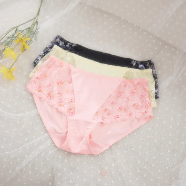 【EASY SHOP】短今同款-Miss Audrey-戀戀花開-甜美浪漫低腰平口內褲(任選一色)