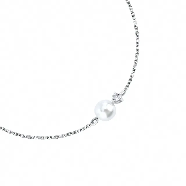 【MORELLATO】Perle Contemporary 925純銀手鍊-銀色 SAWM07