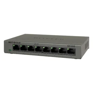 【NETGEAR】8埠 Gigabit 無網管 金屬殼 網路交換器(GS308)