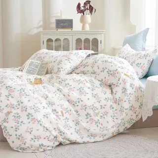 【MIT iLook】台灣製100%純棉涼被 四季被床包4件組(雙人 加大 多款選 涼夏被)