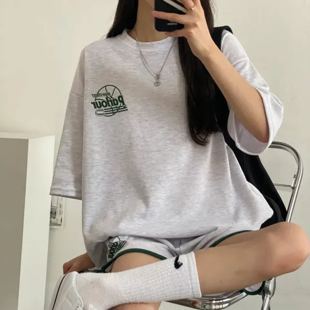 【Pure 衣櫃】美式棒球風棉質休閒運動套裝(百搭/女套裝/休閒套裝/衣褲套裝/KDAY-1123)