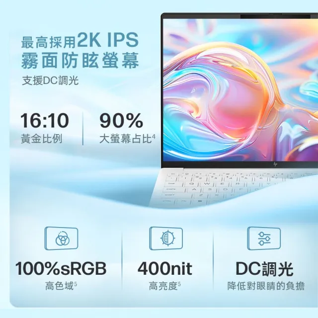 【HP 惠普】滑鼠組★13吋 Ryzen AI 5 340 極致輕薄筆電(OmniBook 7 13-bg1089AU/16G/1T SSD/W11/靜謐白)