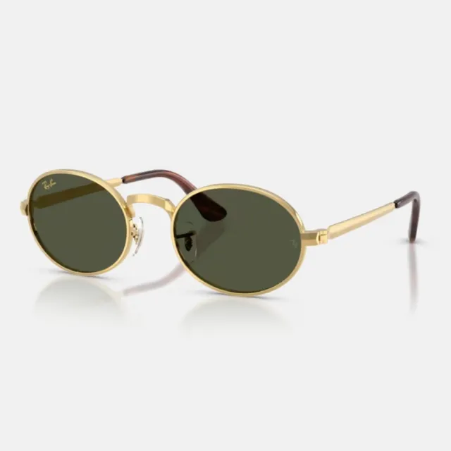 【RayBan 雷朋】A$AP ROCKY系列 橢圓金屬太陽眼鏡(RB3931-001/31 54mm)
