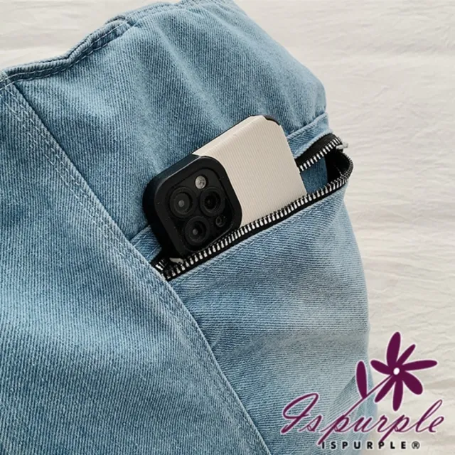 【iSPurple】雙11 輕便百搭 單肩復古牛仔大容量托特包/復古藍