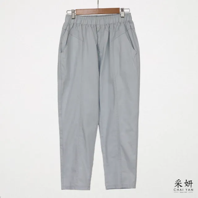 【CHAI YAN 采妍】易打理抗皺薄棉休閒褲(春夏新款-65-78公斤可穿)