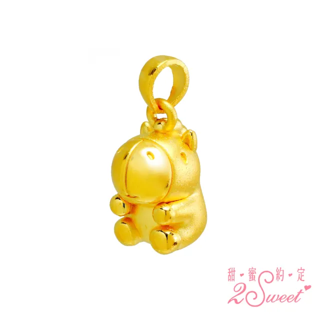 【2sweet 甜蜜約定】純金金飾馬年硬金立體金墜飾-約重0.55錢(寶寶彌月禮 金飾 送禮)