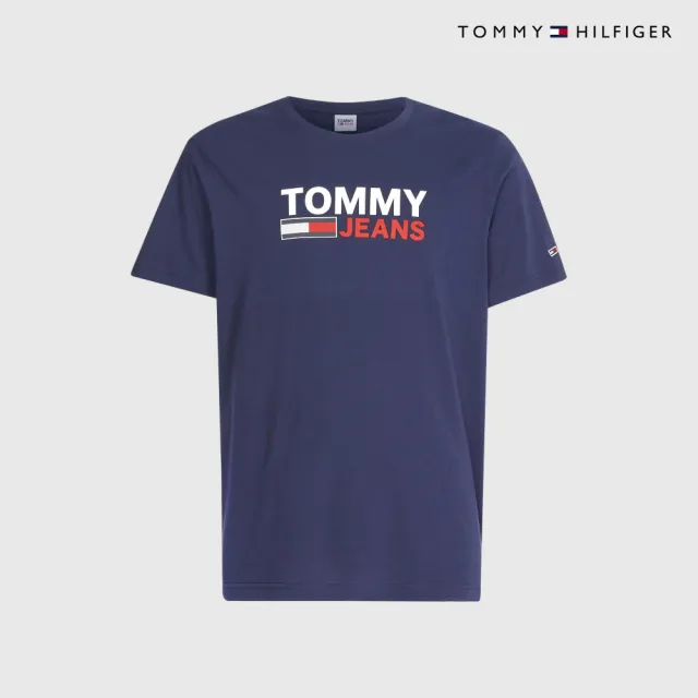 【TOMMY HILFIGER】官方旗艦館經典標誌 T恤_藍色
