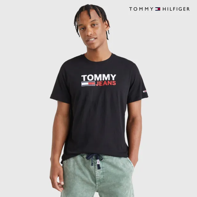 【TOMMY HILFIGER】官方旗艦館經典標誌 T恤_黑色