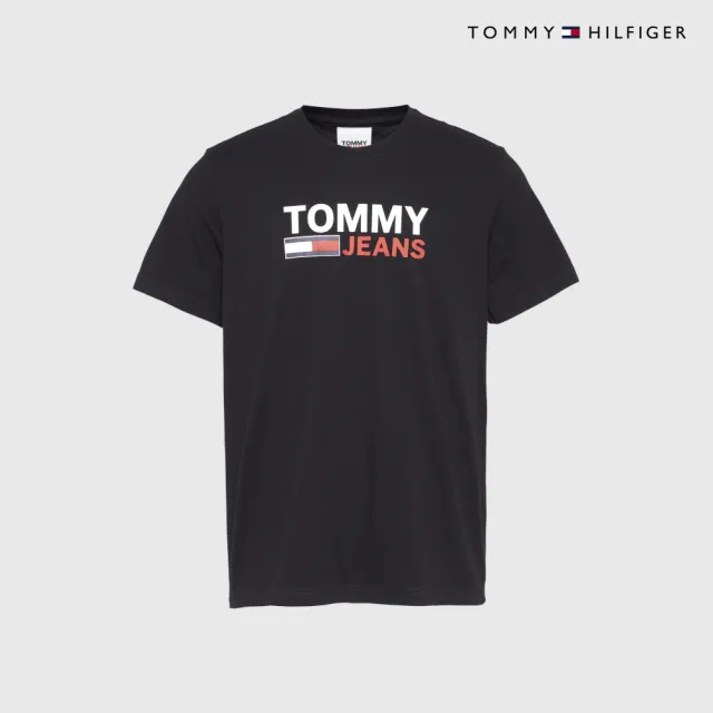 【TOMMY HILFIGER】官方旗艦館經典標誌 T恤_黑色