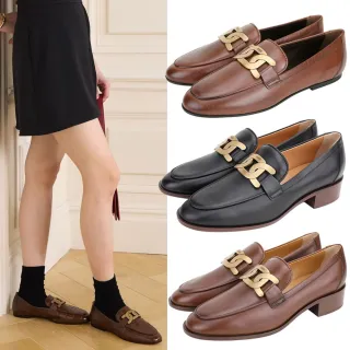 【TOD’S】Kate 木紋低跟 / 小牛皮樂褔鞋-多款可選(鍊條 平底鞋 豆豆鞋品牌)