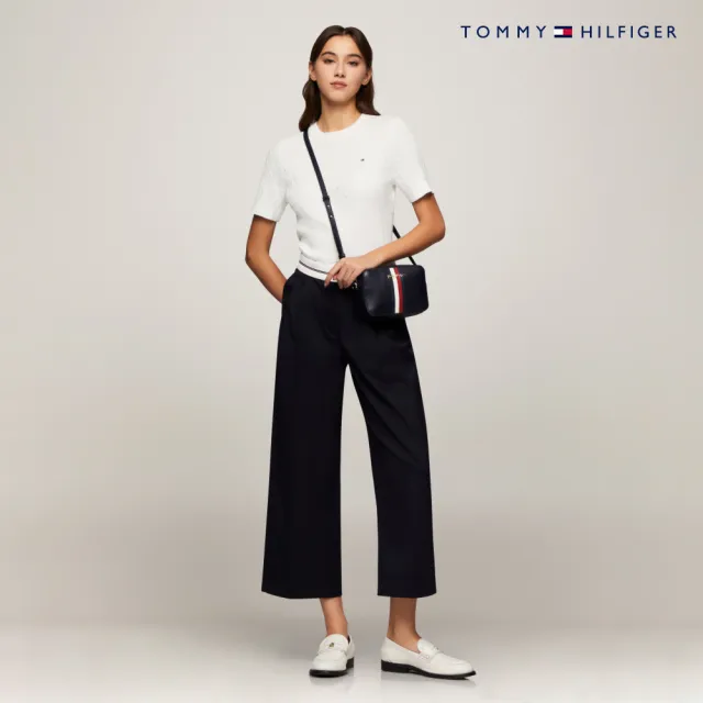 【TOMMY HILFIGER】官方旗艦館 Jenny 絞花針織短袖毛衣_白色