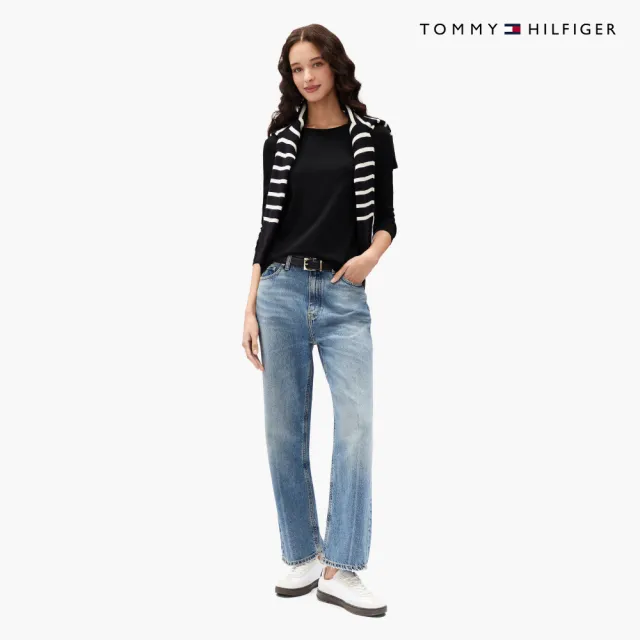 【TOMMY HILFIGER】官方旗艦館基本款圓領 T 恤_黑色