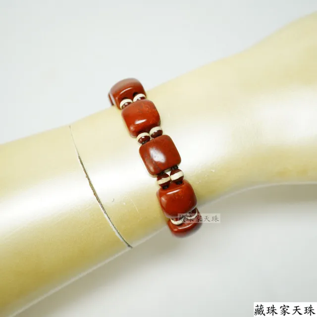 【藏珠家】25mm紅玉髓觀音+阿卡板珠天珠手鍊