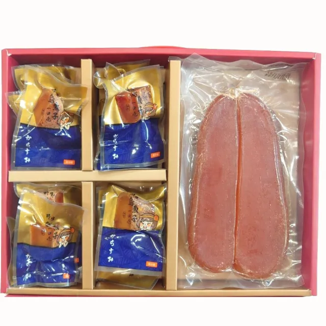 【華得水產】野生烏魚子禮盒2組(6兩x1片+一口烏魚子4兩 春節禮盒 送禮)