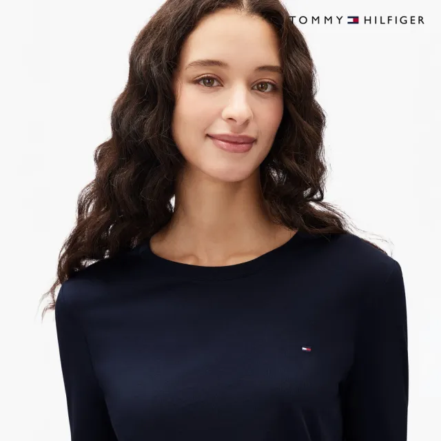 【TOMMY HILFIGER】官方旗艦館基本款圓領 T 恤_藍色