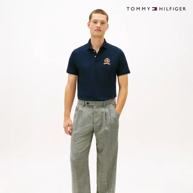 【TOMMY HILFIGER】官方旗艦館TH標準版型 Polo 衫_藍色