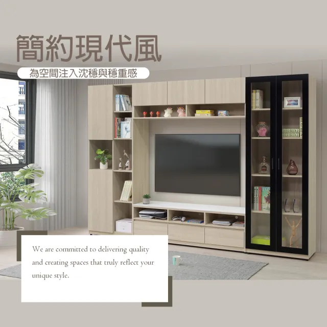 【麗得傢居】台灣製 9.6 尺系統式組合電視牆 方達電視櫃組合 客廳收納櫃組