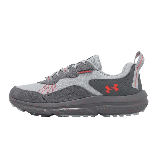 【UNDER ARMOUR】越野跑鞋 Charged Verssert 2 男鞋 灰 紅 抗撕裂 麂皮 3027178011