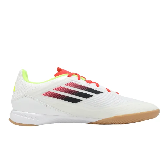 【adidas 愛迪達】足球鞋 F50 League IN 男鞋 白 紅 緩衝 室內球場 膠底 IE1228