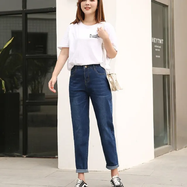 【ASister 小姊姊】AS2391#女裝｜休閒褲☆加大尺碼單釦梨身顯瘦老爹哈倫褲(2色 S-8XL)