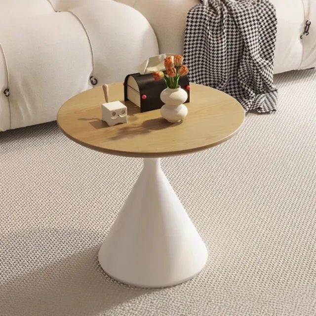 【IDEA】奶油風意式極簡沙漏雙圓大小茶几組合/圓桌(和室桌 邊桌 矮桌 客廳桌)