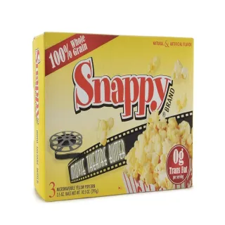 Snappy 電影院奶油風味微波爆米花(3入)