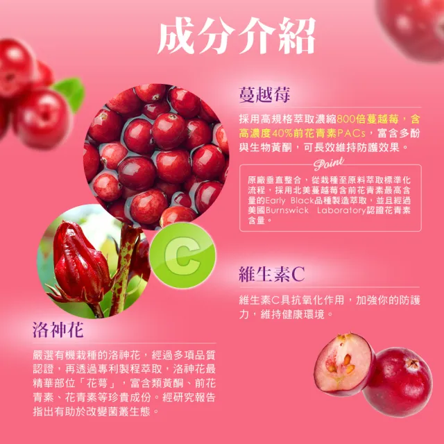 【funcare 船井生醫】植萃蔓越莓8盒_共240顆(蔓越莓/洛神花/維生素C/私密保養)