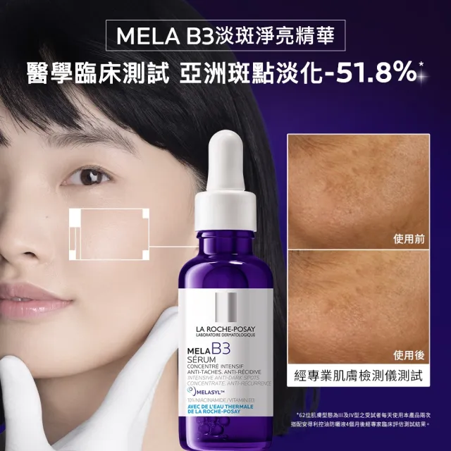【理膚寶水】全新上市★最強淡斑科技 MELA B3 淡斑淨亮精華50ml 重量版(美白/麥拉色鏈)