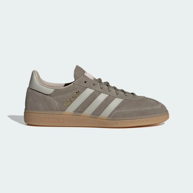 【adidas 愛迪達】Handball Spezial 男女 運動休閒鞋 德訓鞋 滑板鞋 舒適 卡其 灰(IH9761)