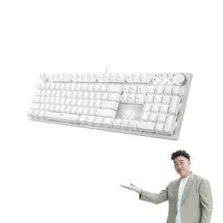 【i-Rocks】K74M 機械式鍵盤 熱插拔 Gateron軸 白色 白光