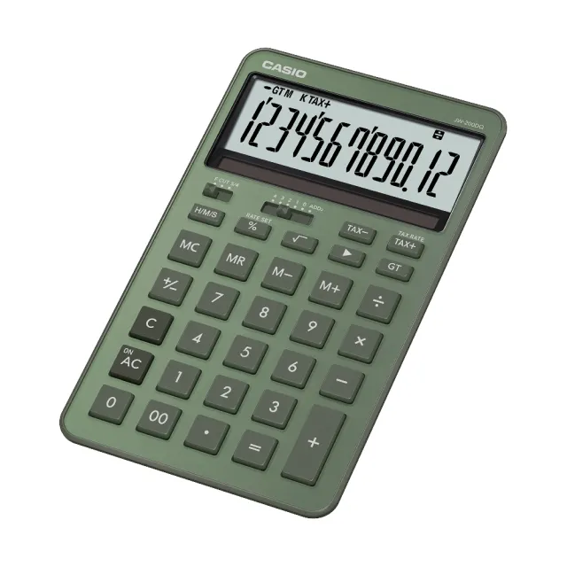 【CASIO 卡西歐】12位數 時尚計算機(JW-200DQ-GN)