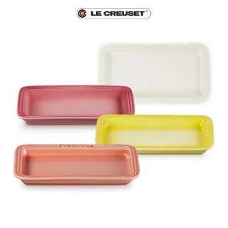 【Le Creuset】瓷器長方盤25cm(鮭魚粉/閃亮黃/薔薇粉/蛋白霜 4色選1)