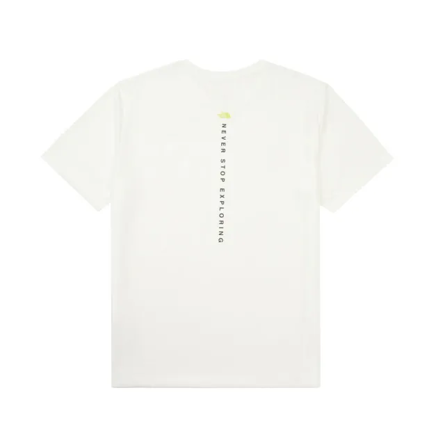 【The North Face】TNF 休閒 運動 速乾簡約印花短袖T恤 M HIKE SS TEE GRAPHIC - AP 男 白(NF0A8GZVFN4)