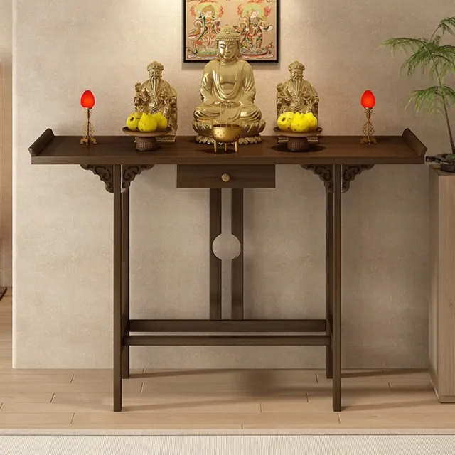 【Quality 聚家】神明桌 神明供奉桌 供桌神臺 財爺櫃子 供奉香火桌 120cm香案桌 佛桌 (防水耐磨/簡易安裝)