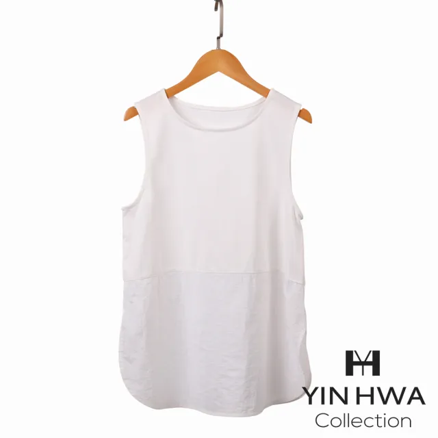 【YIN HWA 盈樺】C`EST MOIJEU 簡約異素材剪接百搭背心