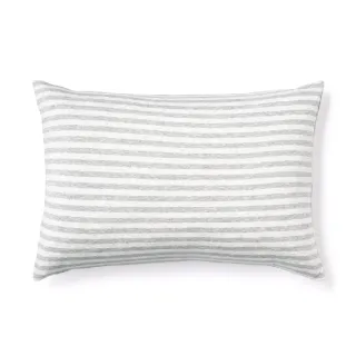 【MUJI 無印良品】棉天竺枕套/50(混灰橫紋/混米橫紋/混棕橫紋)