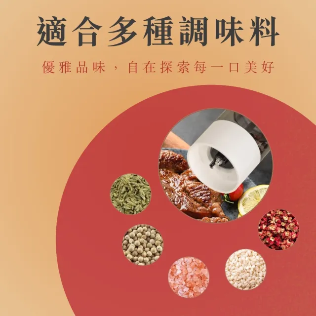 【Jasmine’s Kitchen 小茉廚房】USB充電自動研磨器 調味罐 香料研磨 胡椒罐 海鹽罐(附充電線)