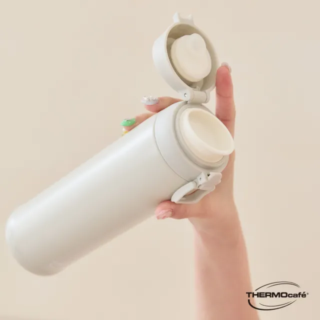 【THERMOS 膳魔師】超值2入_不鏽鋼輕量彈蓋保溫瓶500ml+凱菲保溫瓶600ml(JNR-501/502+JCL-600XT)