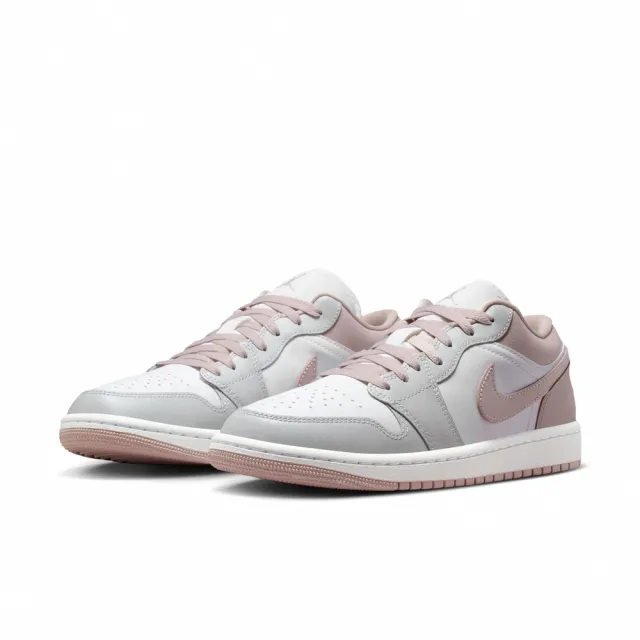 【NIKE 耐吉】WMNS AIR JORDAN 1 LOW 女鞋 休閒鞋 運動鞋 AJ1 喬丹 粉紅灰(DC0774606)