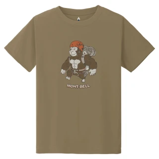 【mont bell】Wickron Wild Climber 金剛攀岩 兒童排汗短袖T恤1114963GN綠 TN卡其